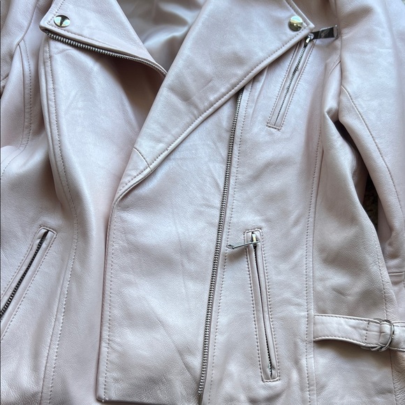 Neiman Marcus Soft Pink Leather Jacket - Picture 11 of 13